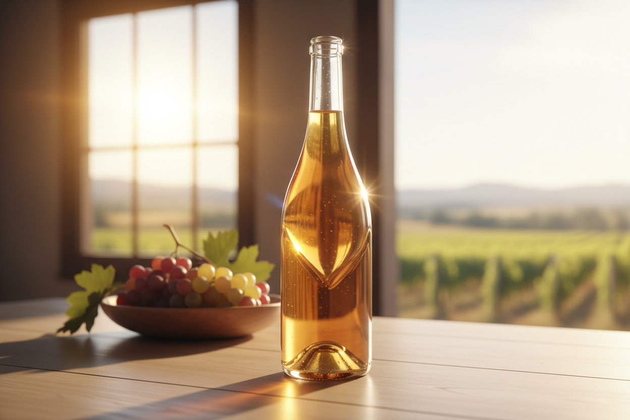 ワインボトル　明るい